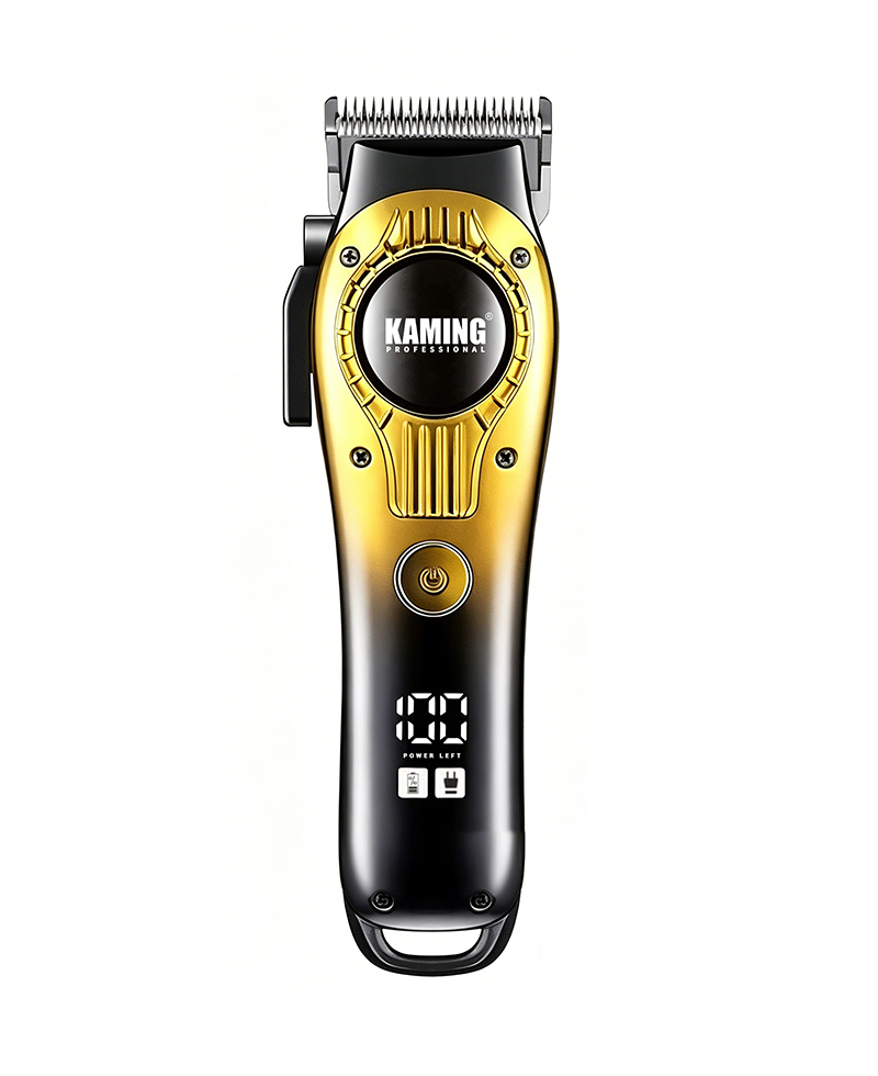 Kaming 1708 Leiser elektrischer Haarschneider, professioneller Fade-Haarschneider für den Salongebrauch mit Digitalanzeige
