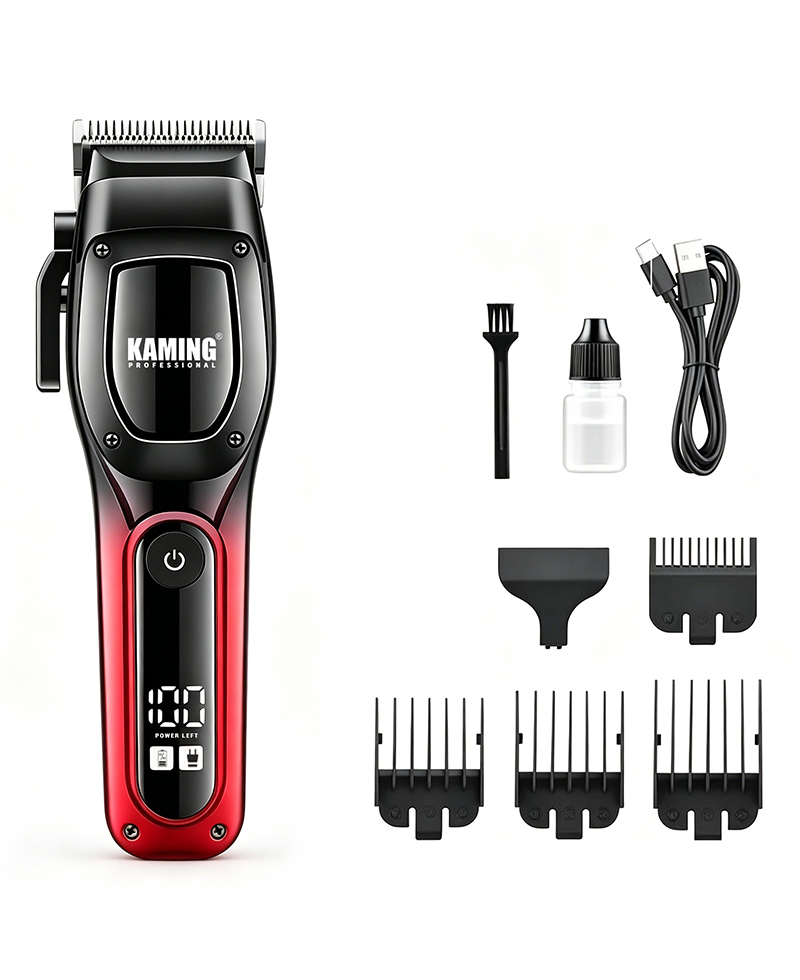 Kaming 1709 Neuer professioneller Hochleistungs-Haarschneider mit Digitalanzeige für Salon und Herrenpflege