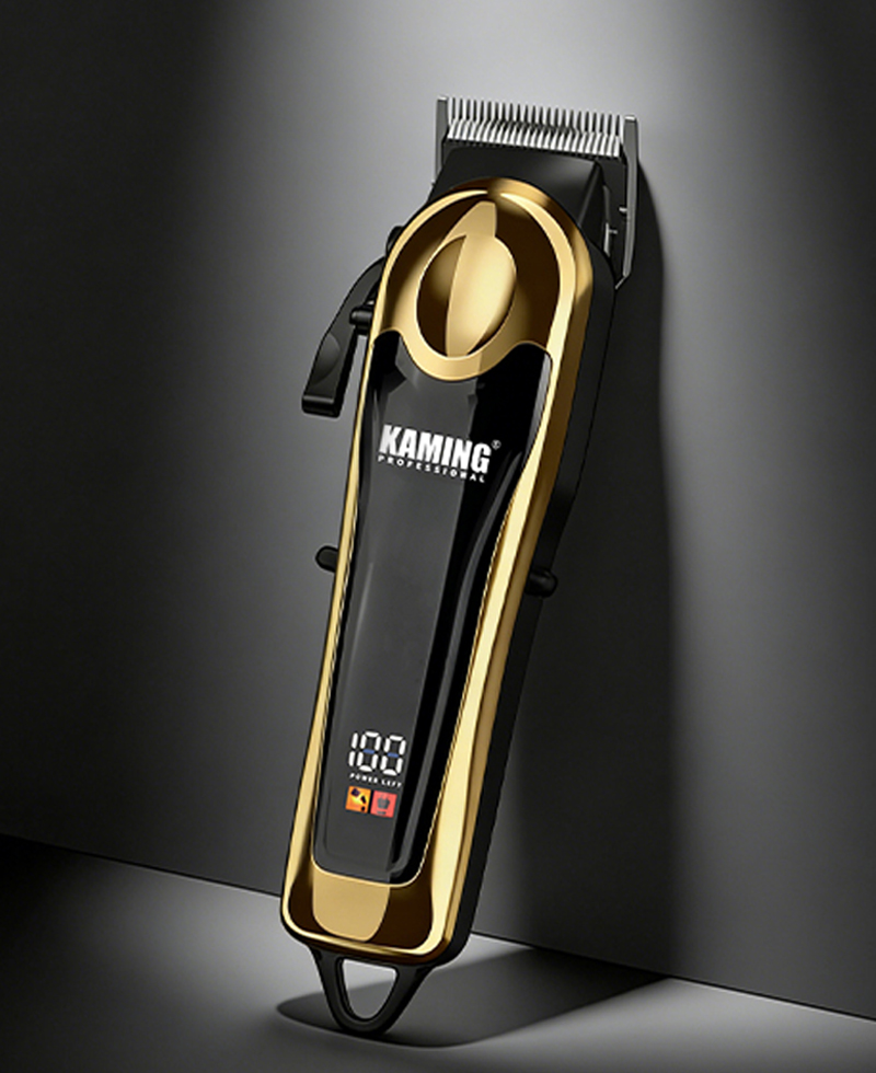 Kaming Professioneller Haarschneider mit einstellbarem LCD-Display und verblasstem Farbverlauf für Salons