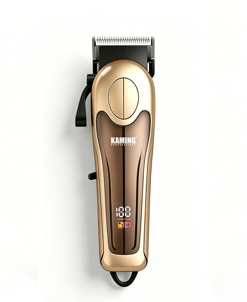 Kaming Professioneller Haarschneider mit einstellbarem LCD-Display und verblasstem Farbverlauf für Salons