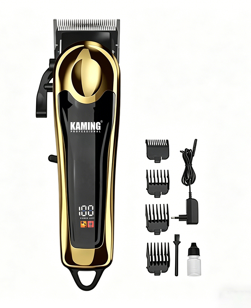 Kaming Professioneller Haarschneider mit einstellbarem LCD-Display und verblasstem Farbverlauf für Salons
