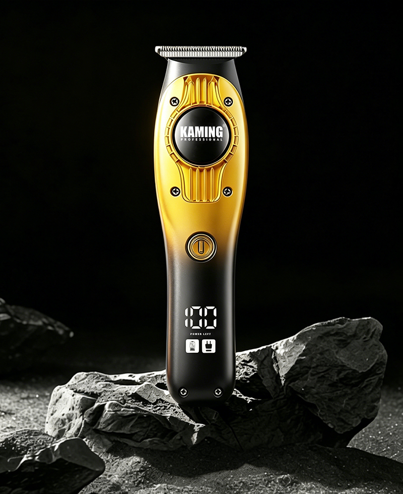 Kaming 1710 Professioneller Zero Gap Schnitzhaarschneider mit Digitalanzeige